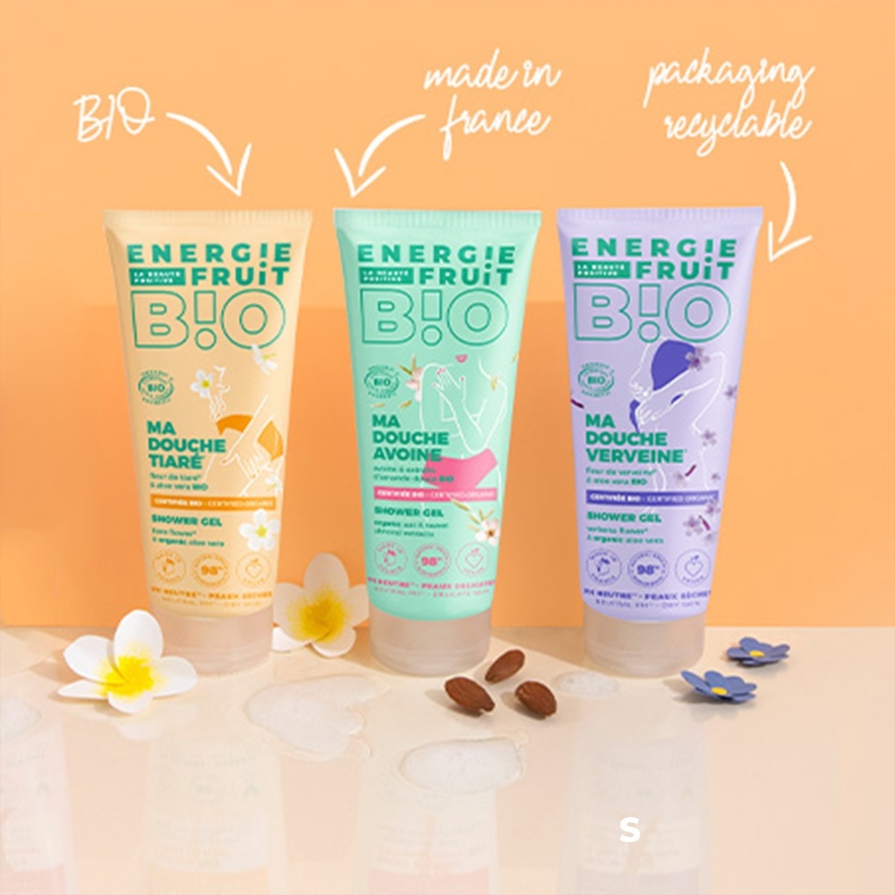 energie fruit MA DOUCHE SOIN BIO | FLEUR DE VERVEINE & ALOE VERA Gel douche certifié BIO