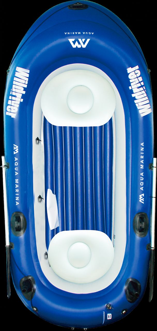 PureHaven Schlauchboot 283x152 cm inkl. Motor verstärktes Hochdruck-PVC-Gewebe Handpumpe Transporttasche Reparaturset komfortabler Luftboden