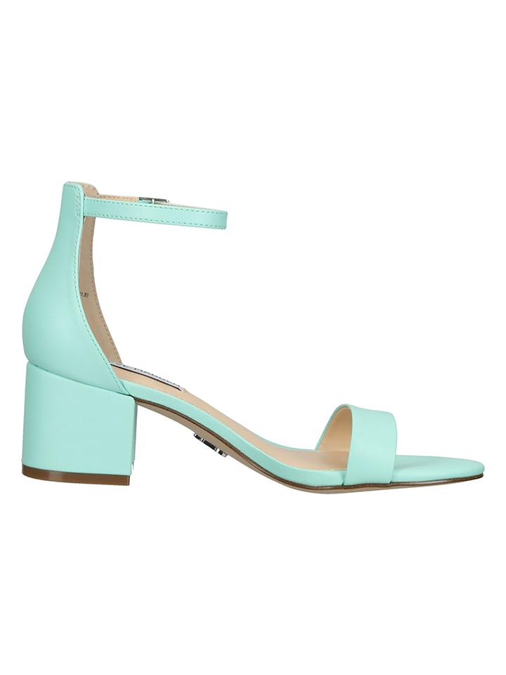 Steve Madden Leder-Sandaletten in Türkis günstig kaufen