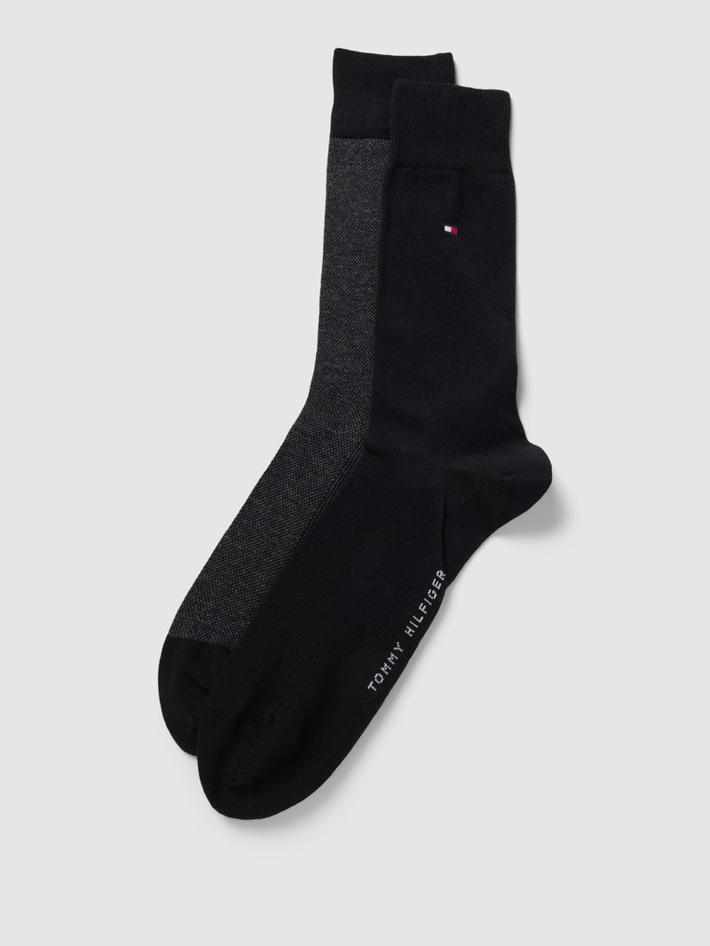 Socken mit Label-Details im 2er-Pack Modell 'Birdeye' in schwarz