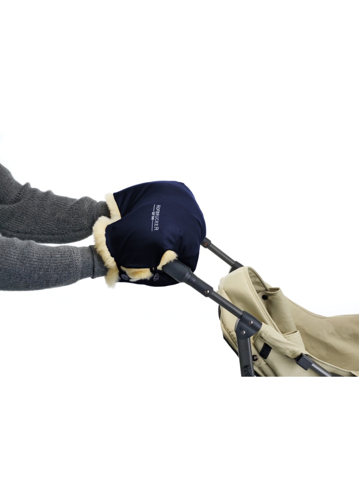 Hofbrucker Lammfell-Handwärmer für Kinderwagen in Navy Blue günstig kaufen onesize