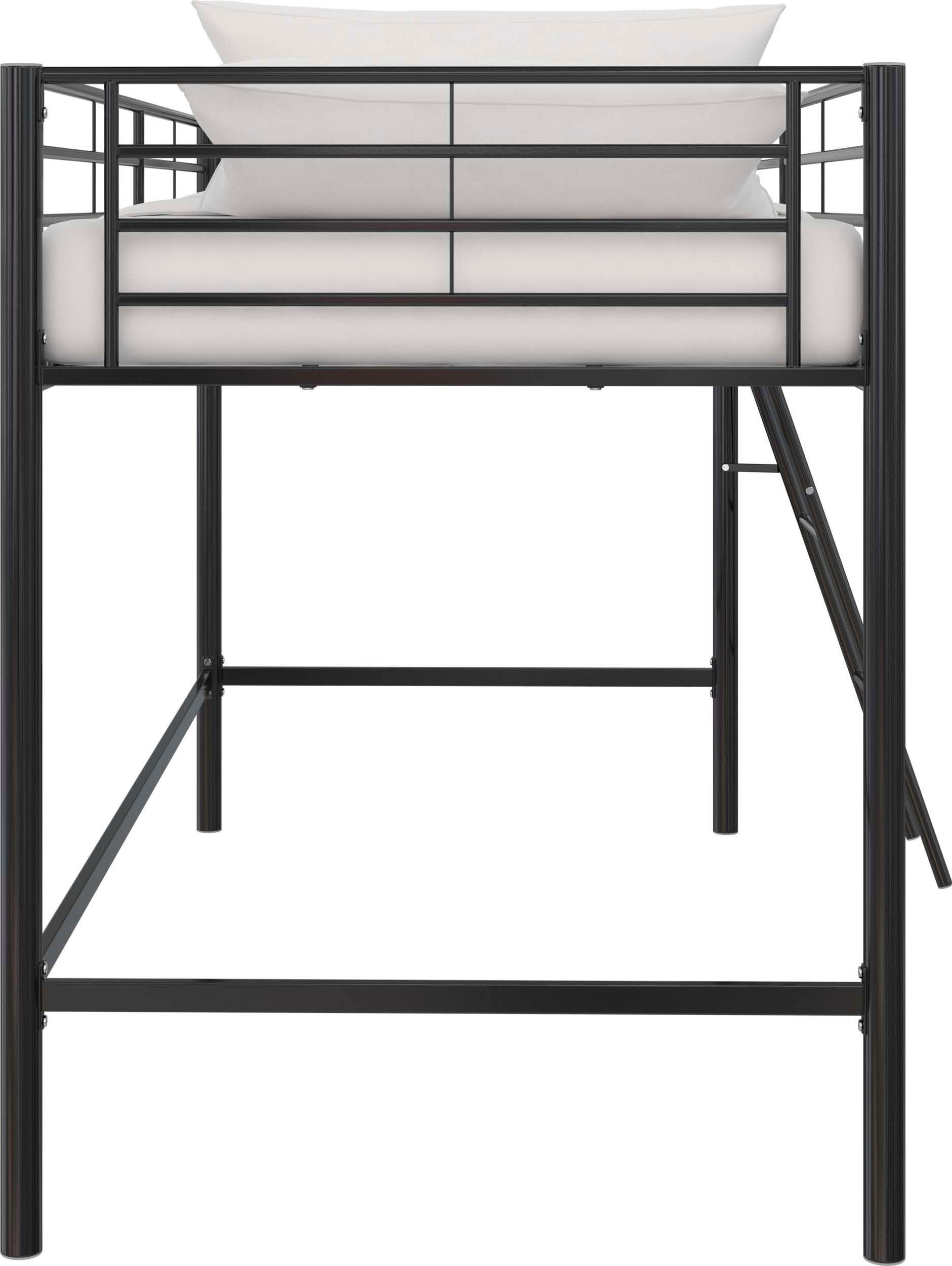 Lüttenhütt Hochbett Nils mit Lattenrost und Leiter, Matratzengröße 90x200 cm, Höhe 129 cm
