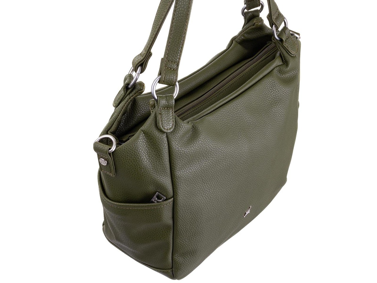 FRANKY Handtaschen khaki PU genarbt