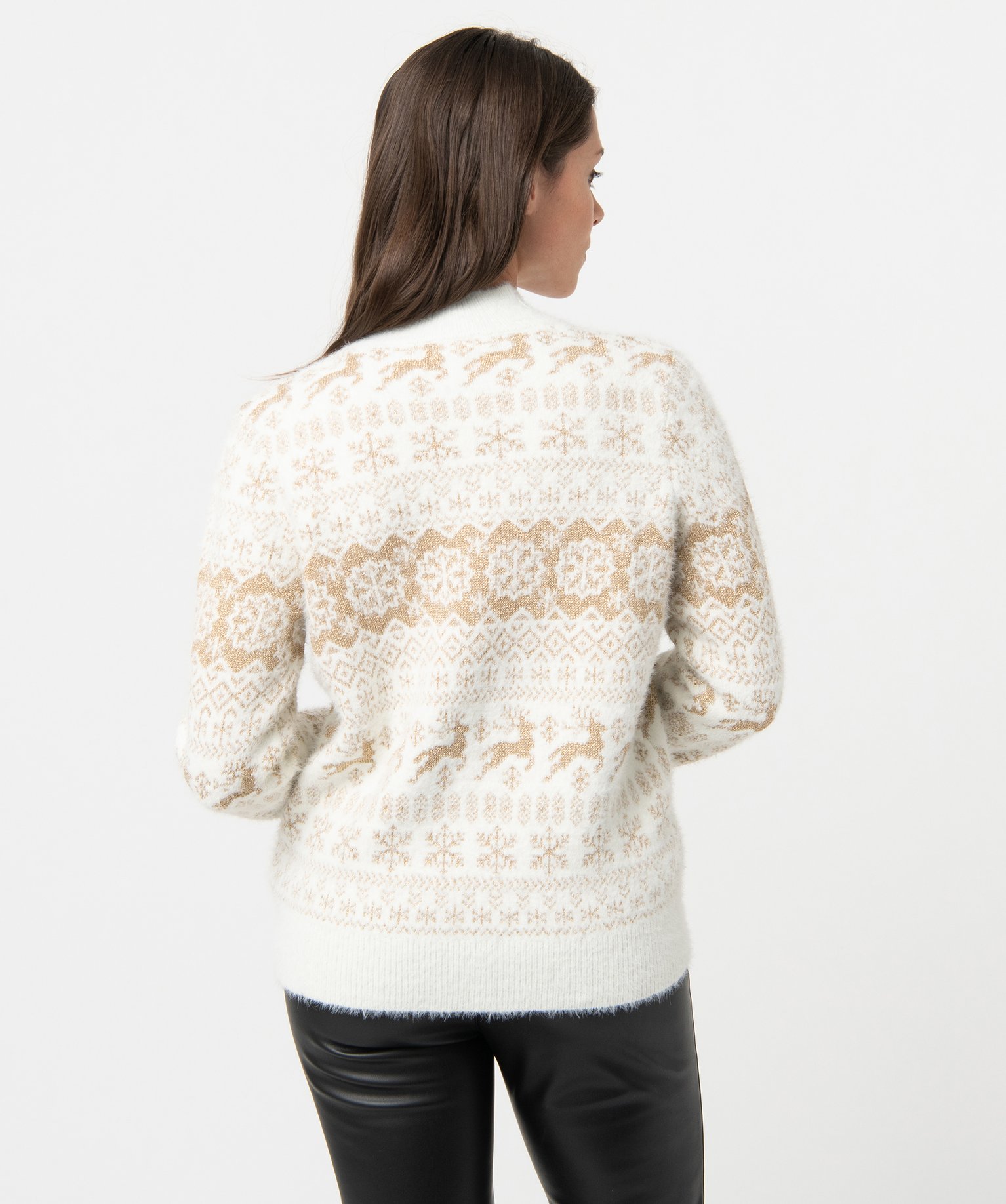 Pull de Nol femme motif jacquard ecru | GEMO