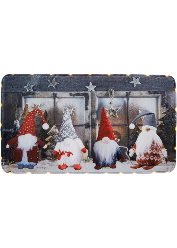 LED Dekomatte mit weihnachtlichem Motiv