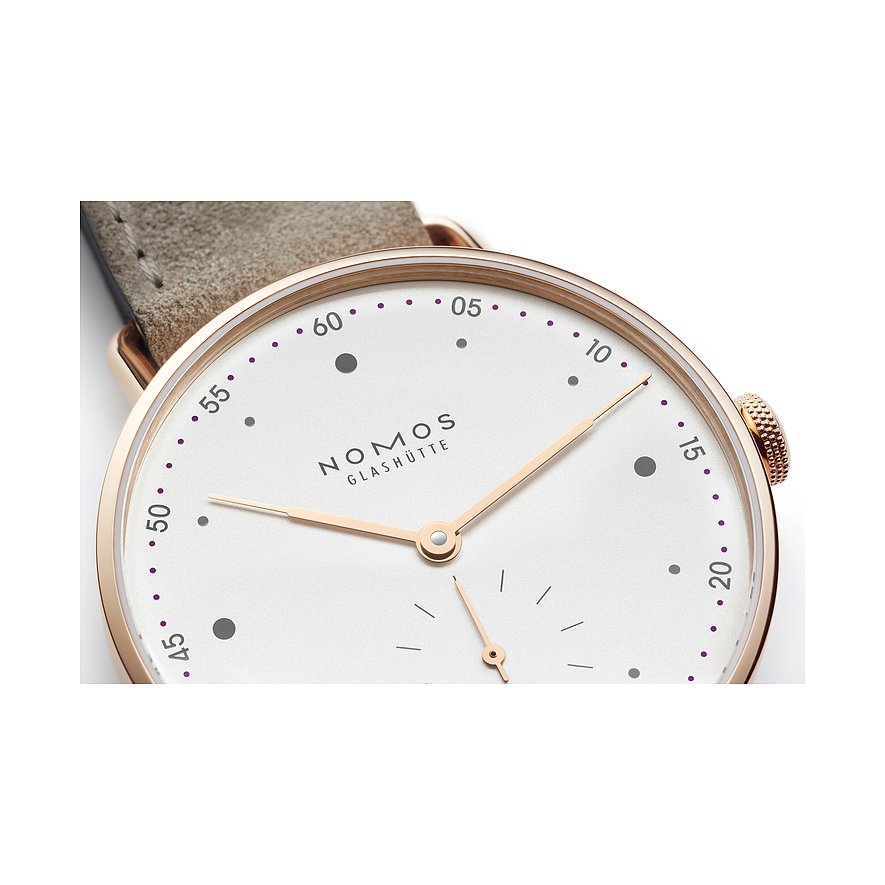 Nomos Glashütte Damenuhr Metro Roségold 33
