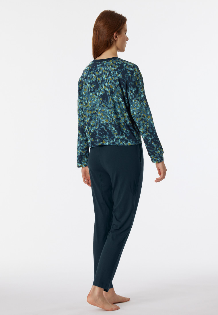 Schlafanzug 7/8-lang Modal Oversized nachtblau - Modern Nightwear