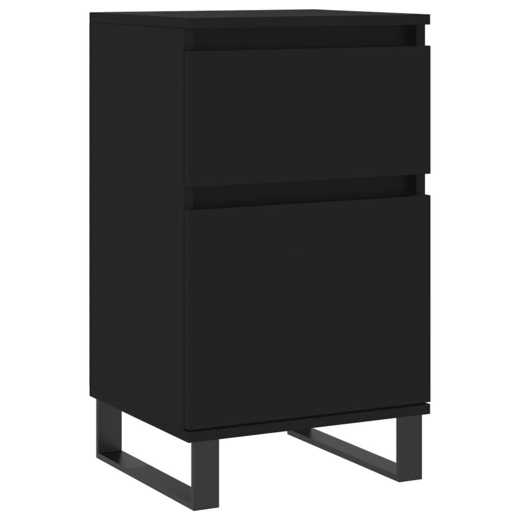 vidaXL Anrichte Sideboards 2 Stk Schwarz 40x35x70 cm Holzwerkstoff