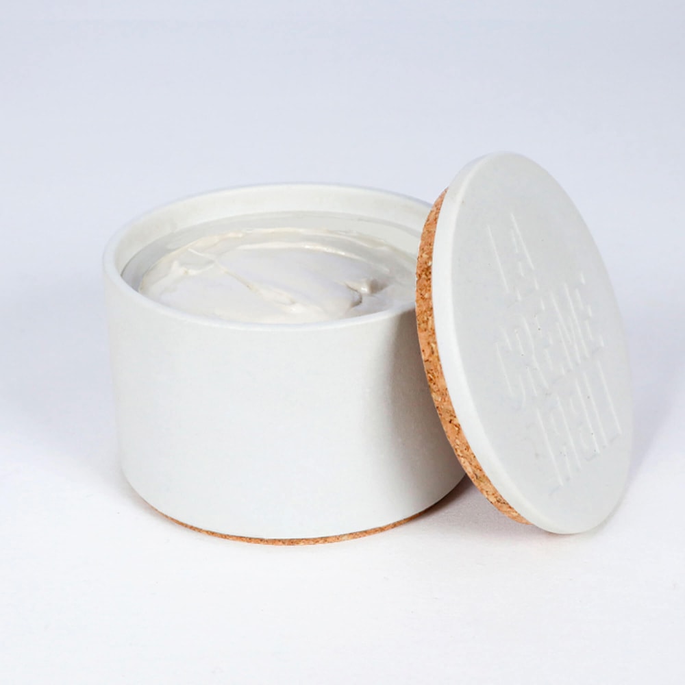 La crème libre Coffret Nettoyant Pâte Visage (Éco-recharge + Pot Rechargeable Blanc Cassé) Nettoyant Visage