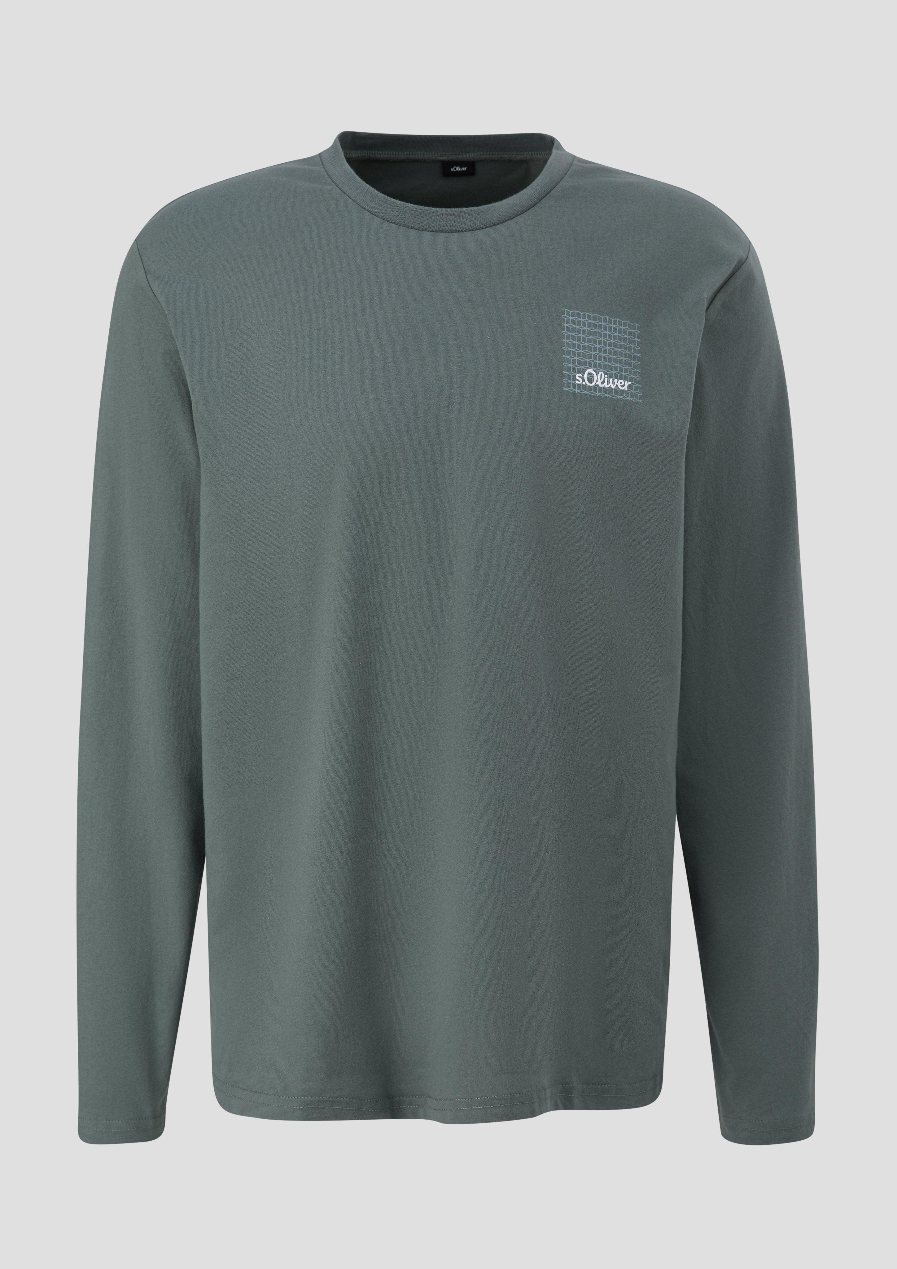 Langes Pyjama-Shirt mit Logoprint  6009076-7800