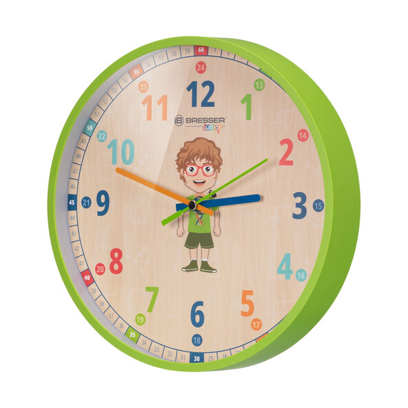 Kinder-Wanduhr, grün