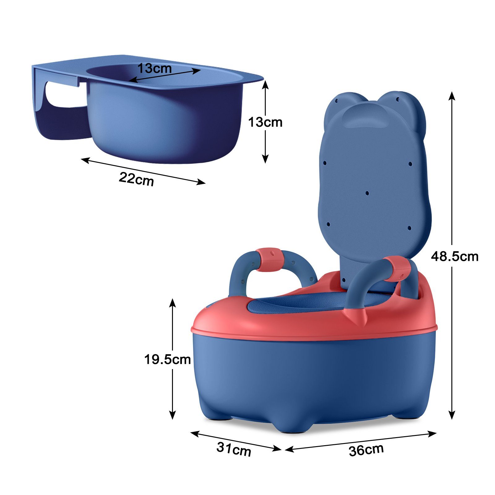 AUFUN Baby-Toilettensitz Kinder Töpfchen Toilettentrainer, Frosch Kindertoilette