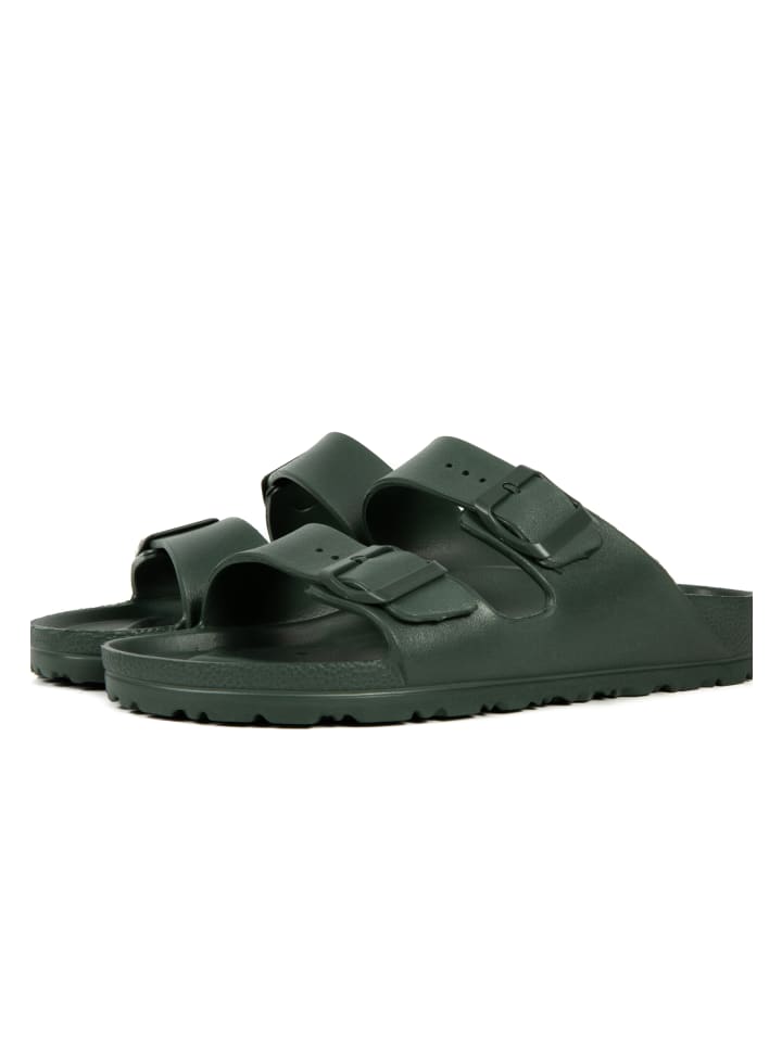 babunkers Pantoletten  in khaki günstig kaufen