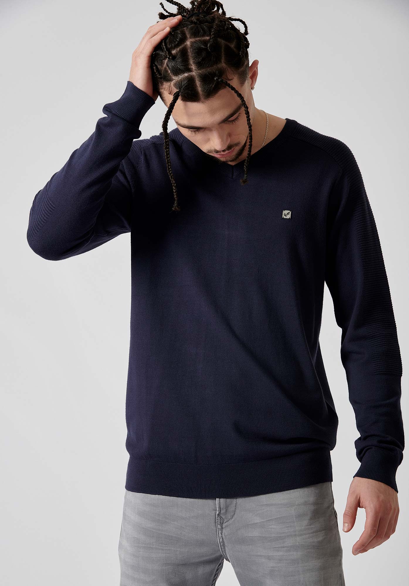 MAZAR  Pull bleu homme