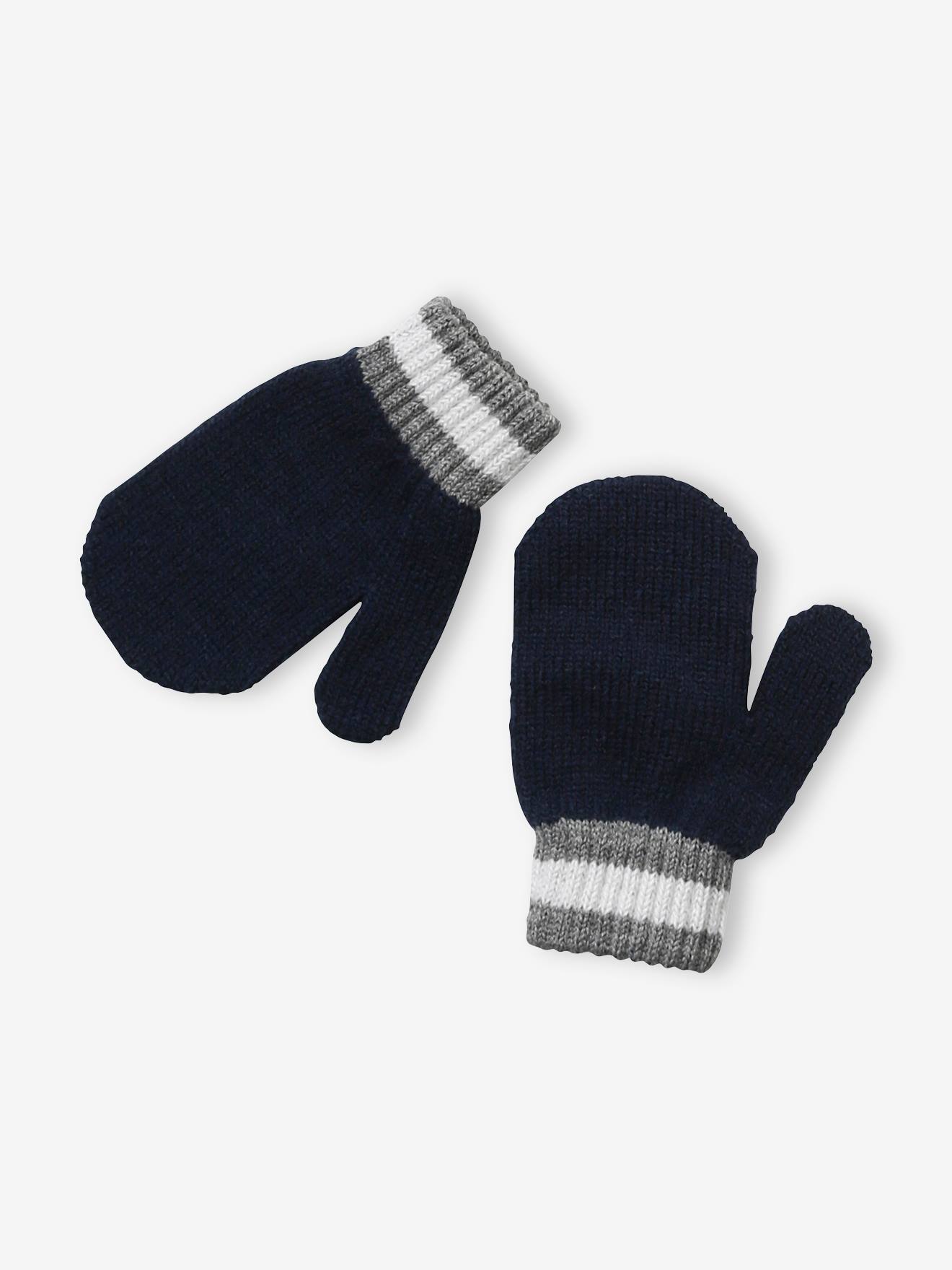 Vertbaudet Jungen Set: Mütze, Loopschal & Handschuhe BASIC - marine