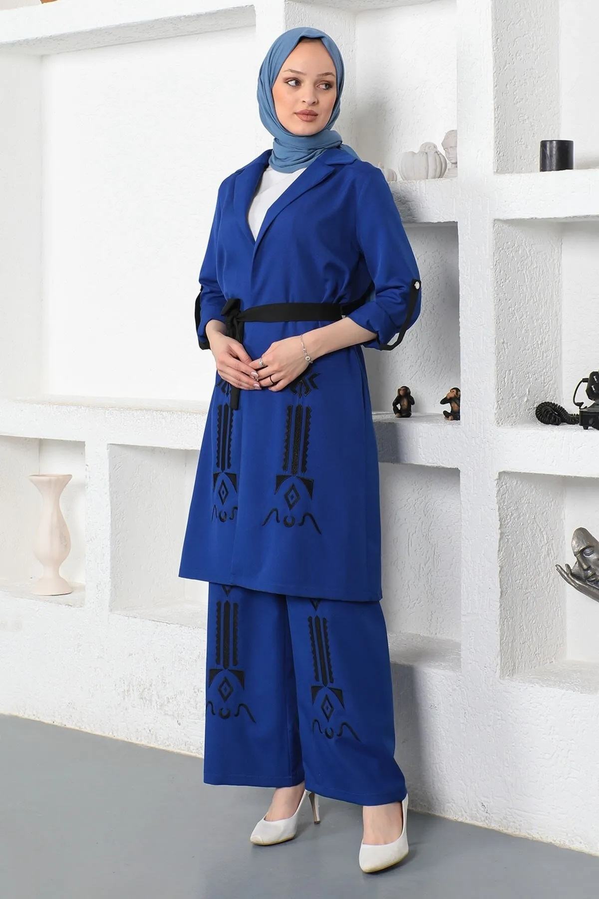Modamihram  Stickerei-Detailset Indigo 19002