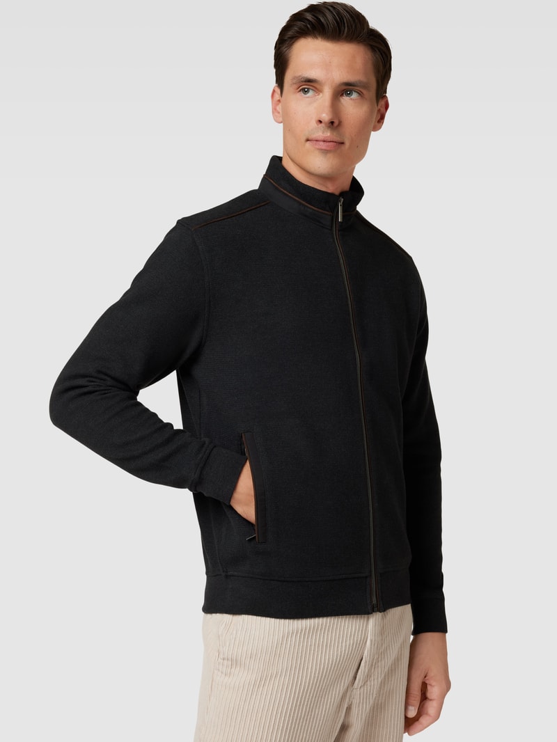Sweatjacke mit Reißverschluss in anthrazit