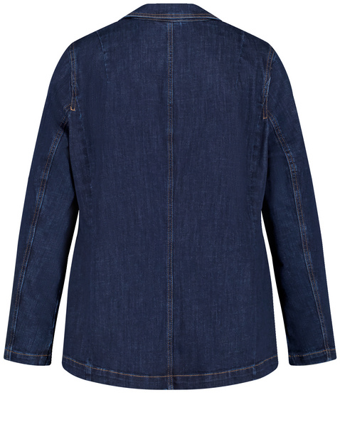 Jeansblazer mit Kontraststepp