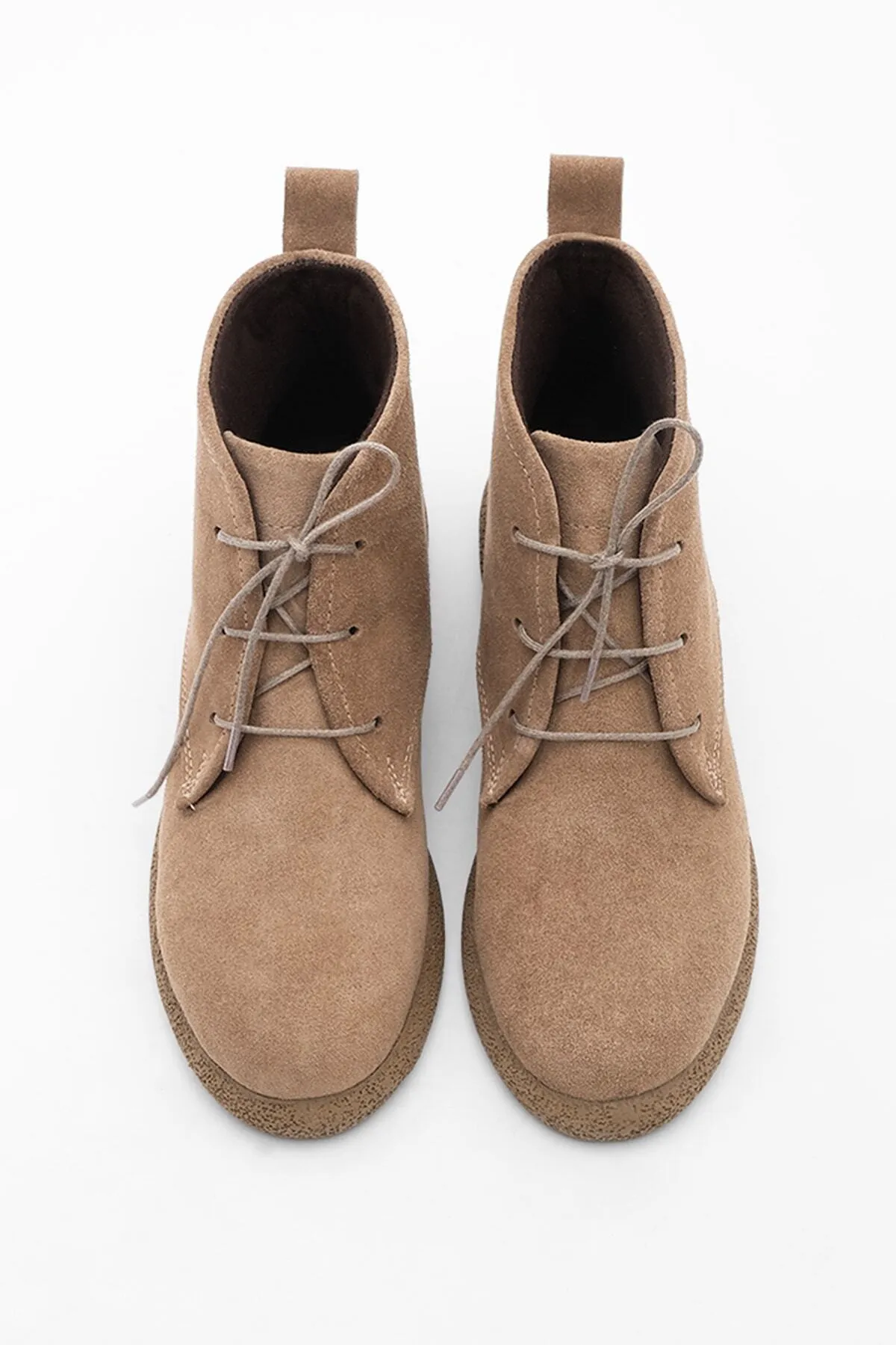 Marjin  Damen Stiefeletten aus echtem Leder Doles Tan Wildleder