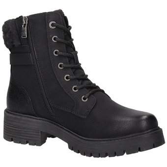 Tom Tailor Schnür Boots in schwarz