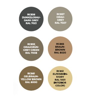 AK Real Colors Paintset - German Afrika Korps Colors 1941-1943 (6x 17ml)