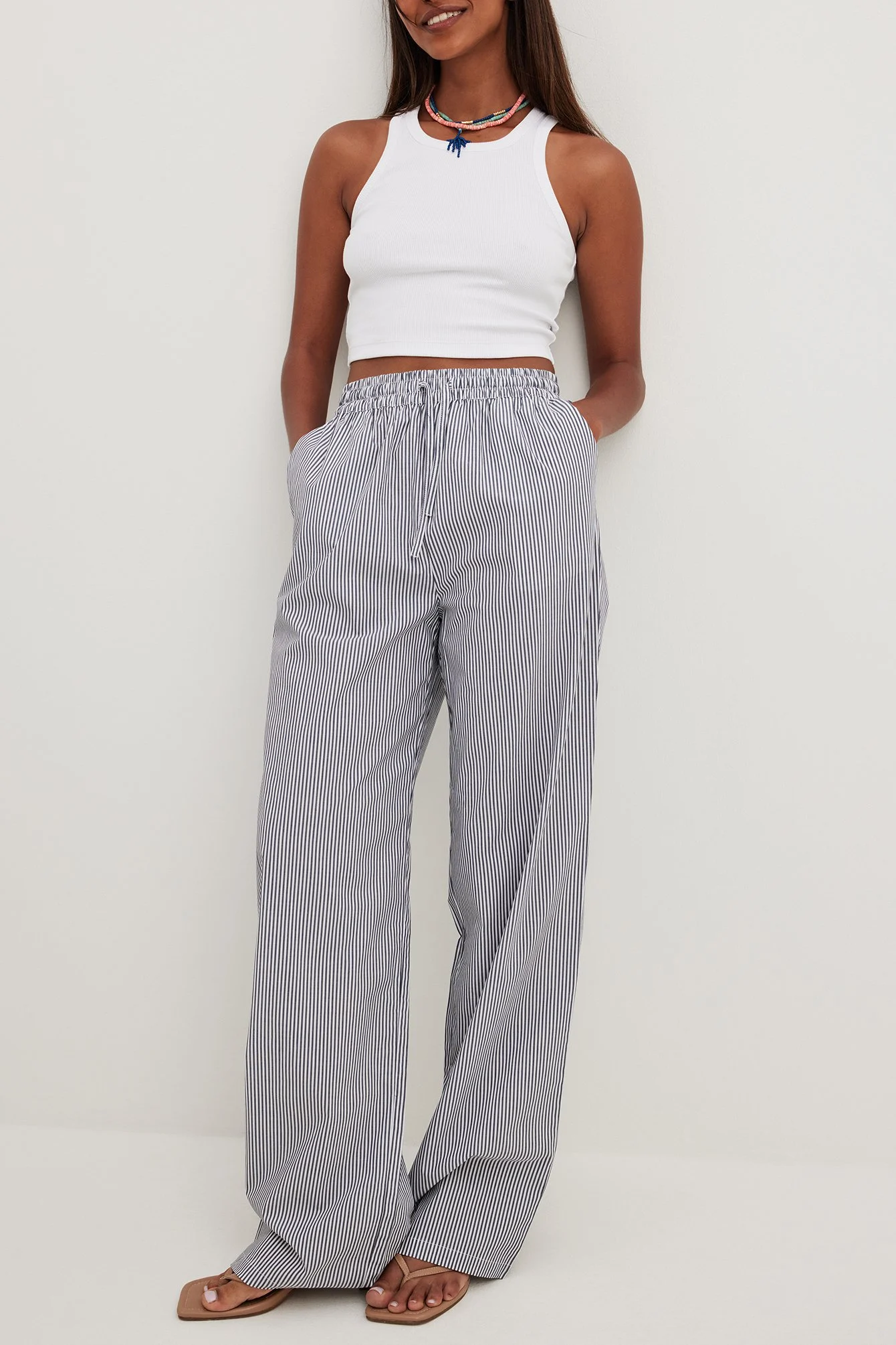 Geripptes cropped Tanktop