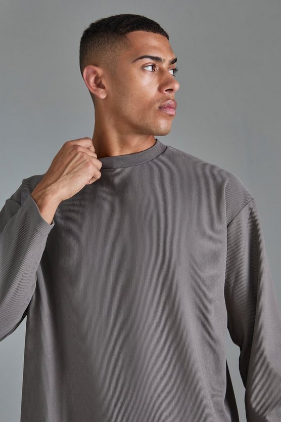 Langärmliges Oversize Ottoman T-Shirt
