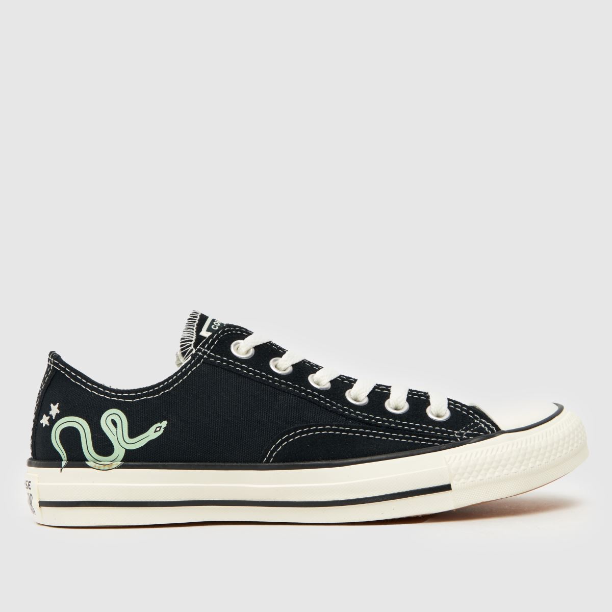 Converse All Star Ox-sneakers i svart och grönt