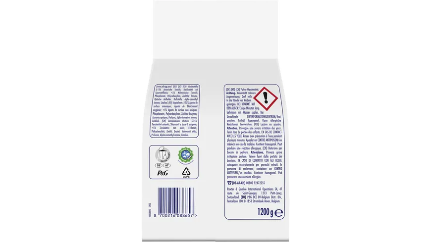 Ariel schnell auflösend Universalpulver 1.2 kg