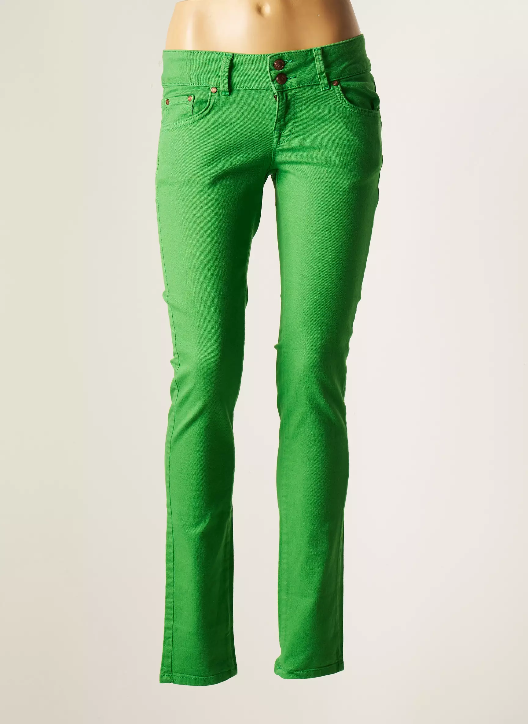 Ltb Pantalons Slim Femme couleur vert