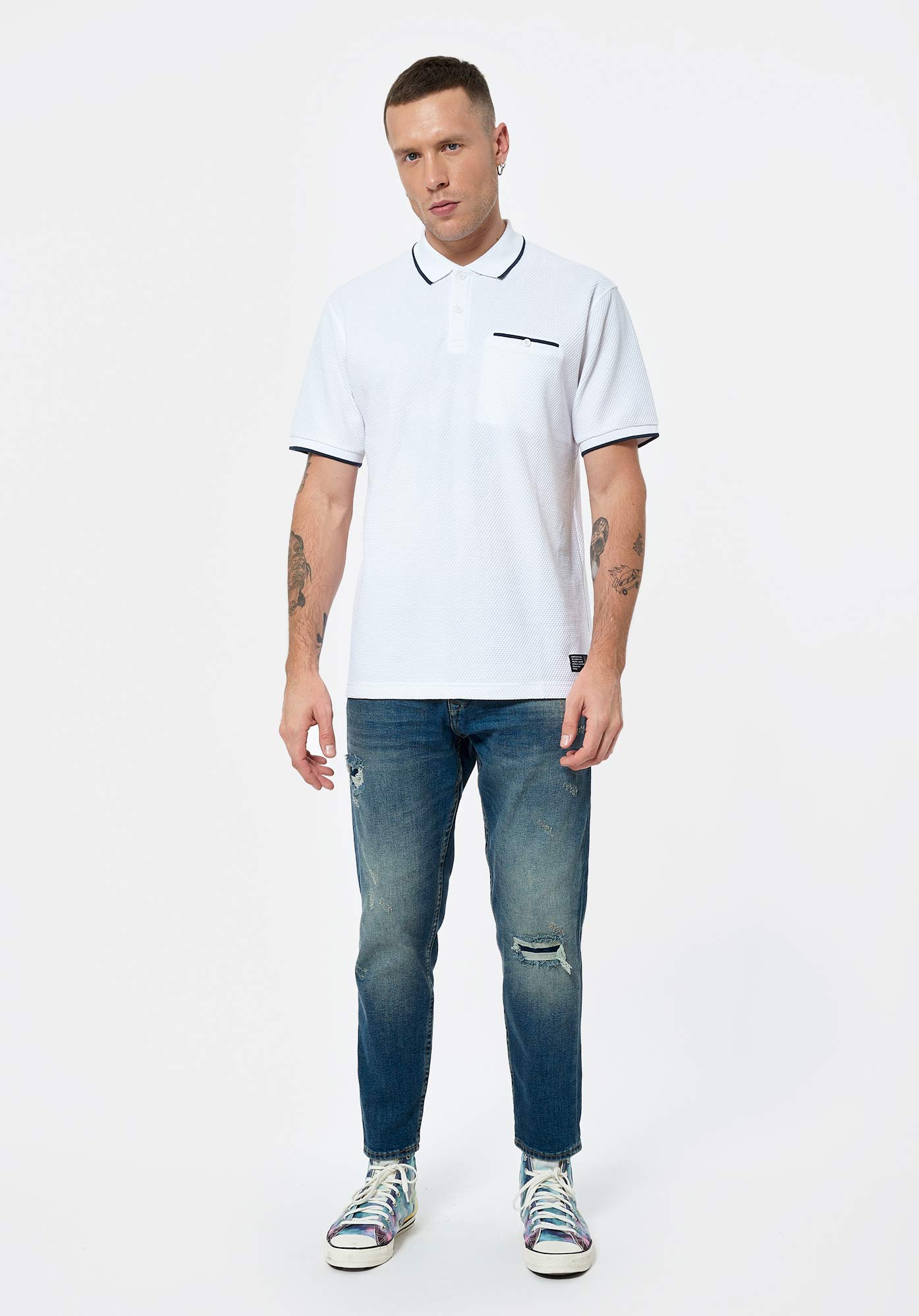 CELES  Polo blanc Homme