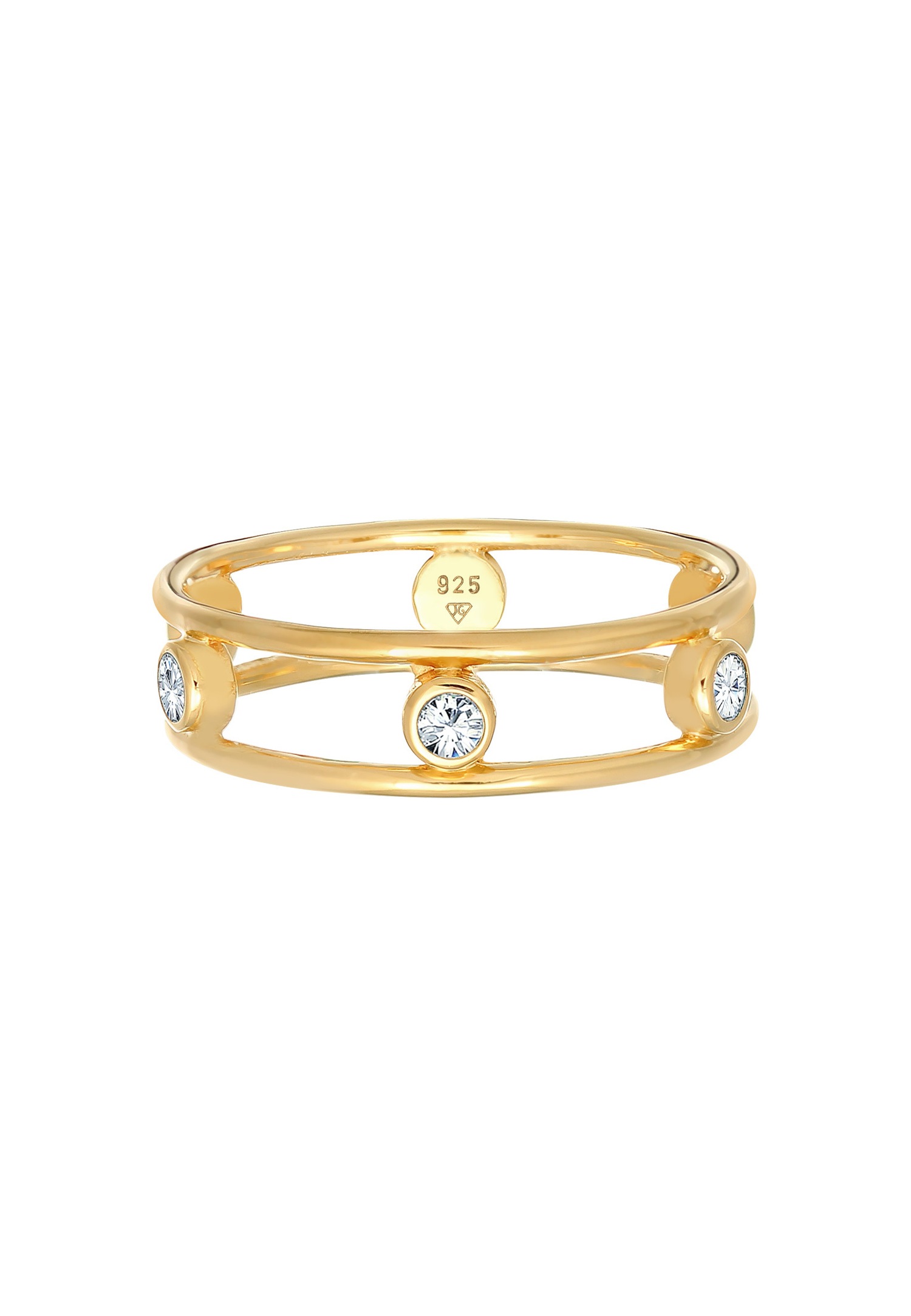 Elli Women's Double Glamorous Elegant with 925 Sterling Silver Crystals