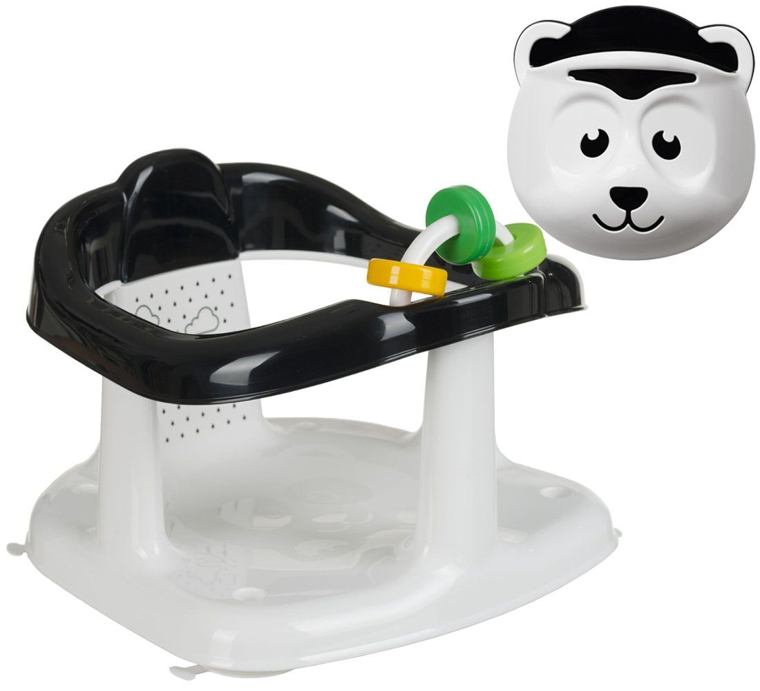 Maltex Badesitz 2 Teile Set -Badesitz Panda– Schwarz-Weiß - BABYBADESITZ+ SPIELZEUGBOX