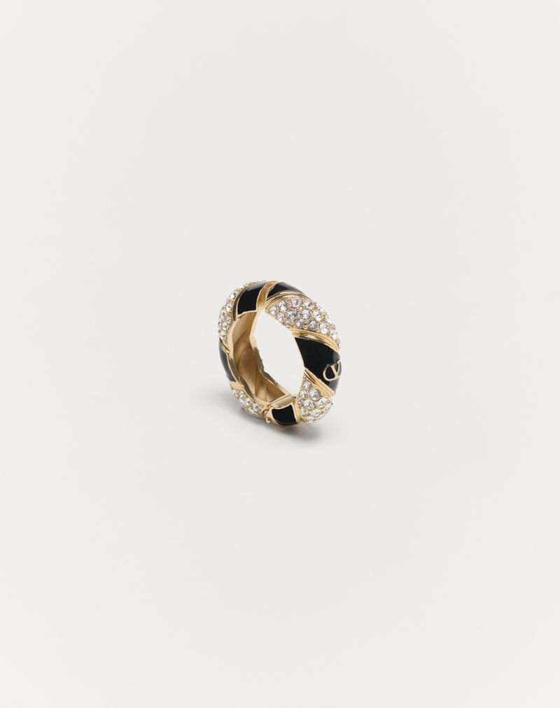 Brinco único Pas Plus em metal, esmalte e cristais Swarovski®
