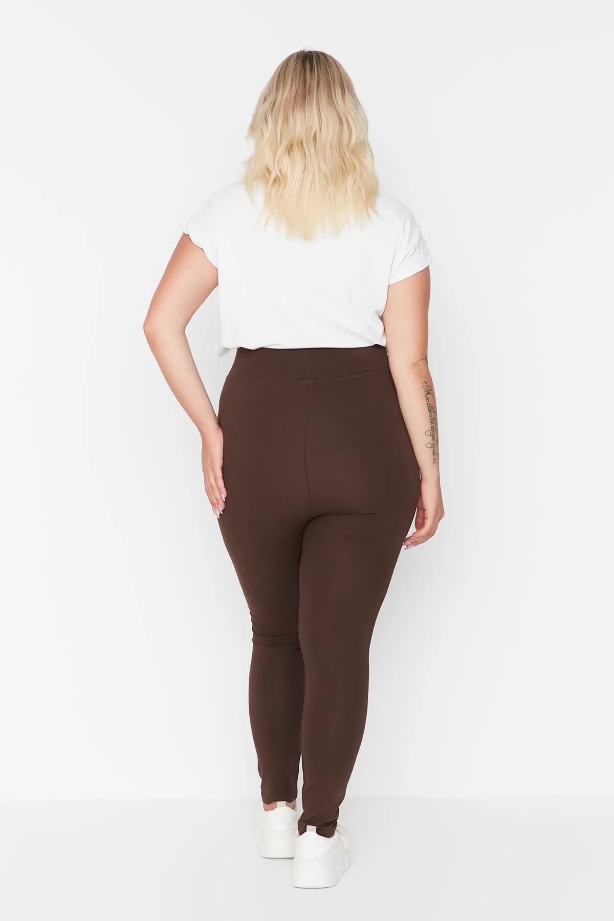 Trendyol Curve  Schwarz-braune 2er-Pack Strickstrumpfhosen TBSSS22TA0057