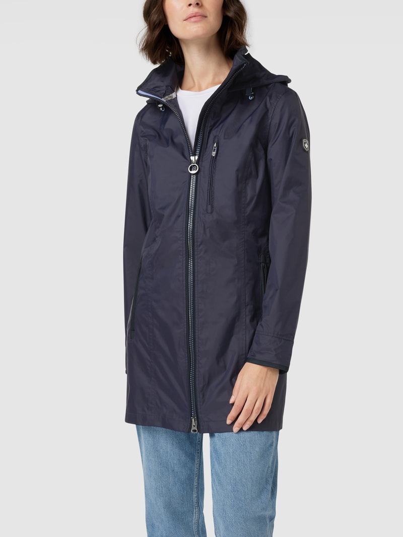 Funktionsjacke mit Kapuze Modell 'Westside' in marineblau