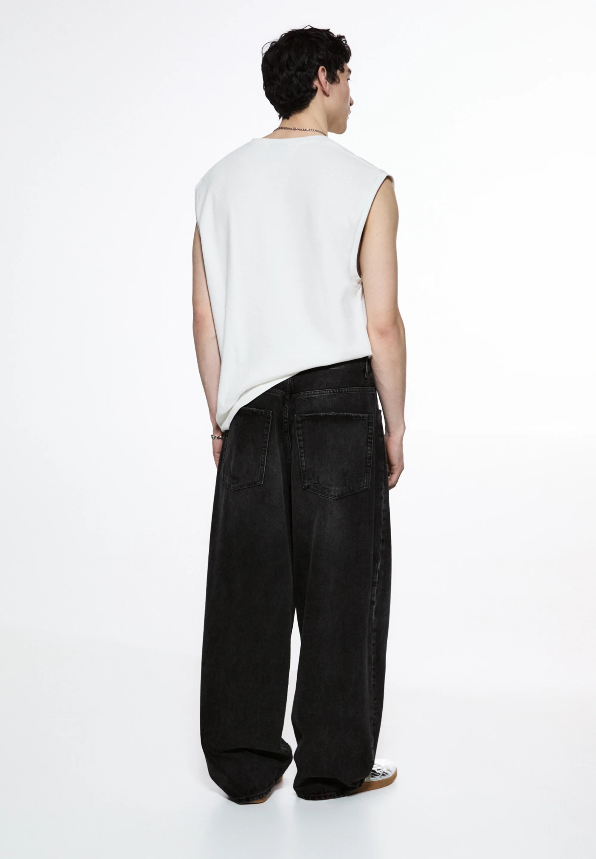 PULL&BEAR SUPER BAGGY - Vaqueros pitillo