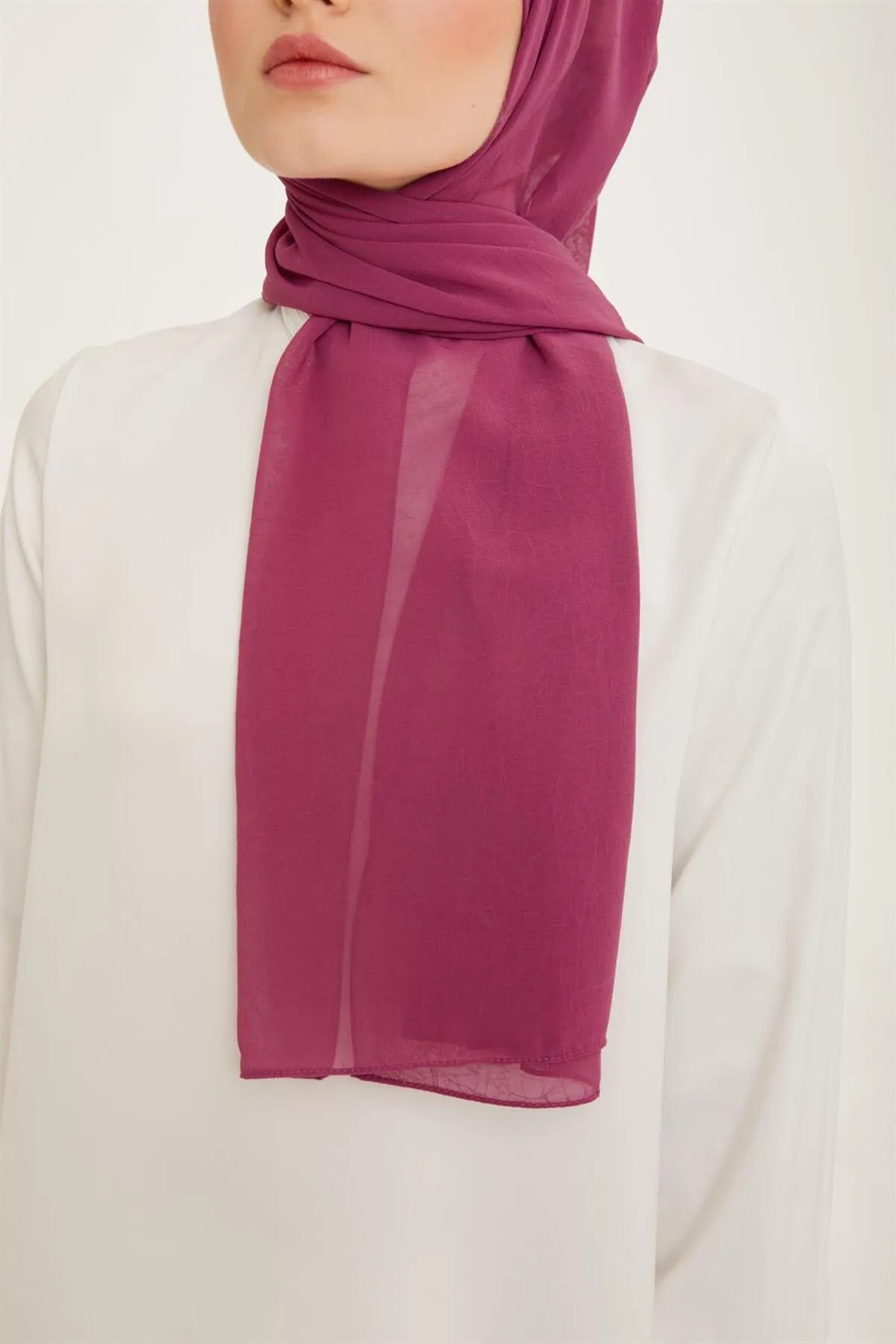 Armine  Trend Schal aus Crinkle-Chiffon – Atskrn-32 – Rosa