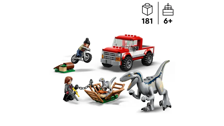 LEGO Jurassic World 76946 Blue & Beta in der Velociraptor-Falle Spielzeug