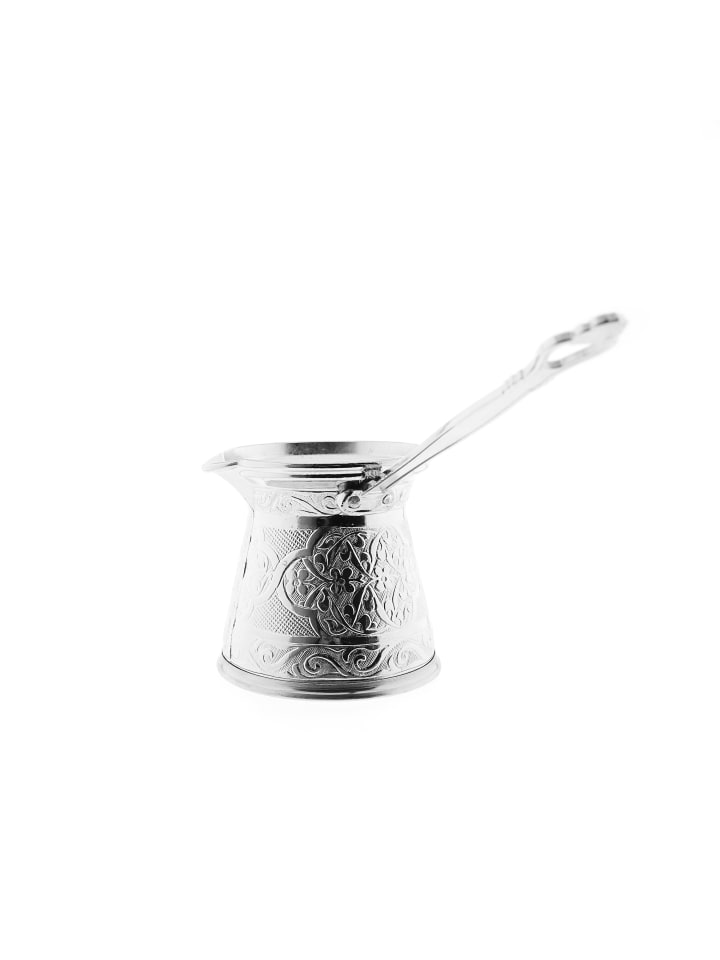 Almina Traditionelle Kaffeekanne  Türkischer Kaffee in Silber günstig kaufen