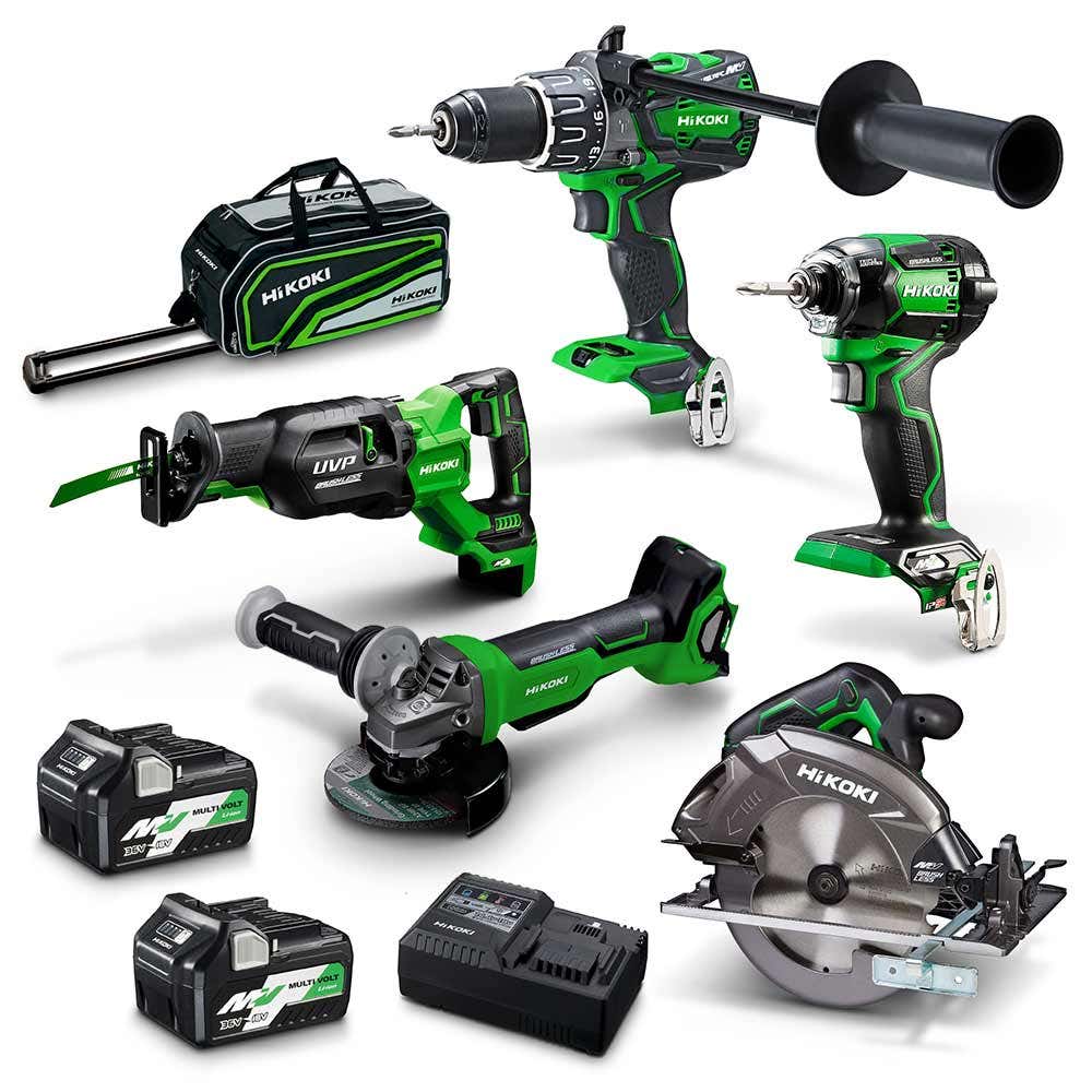 Pacote de baterias sem escova HIKOKI 36V Multivolt, 5 peças, 2 x 2,5Ah/5,0Ah KC36D5P2(HRZ)