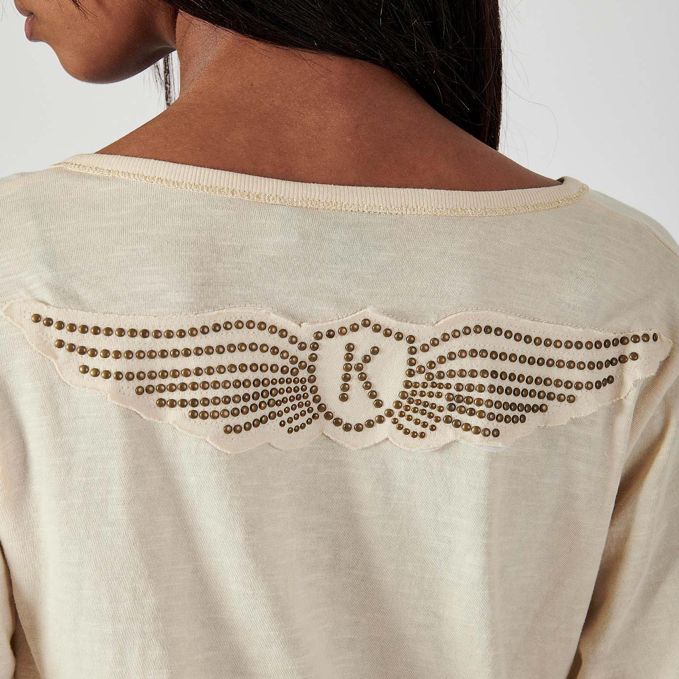 FLORO  T-shirt écru Femme 100% coton