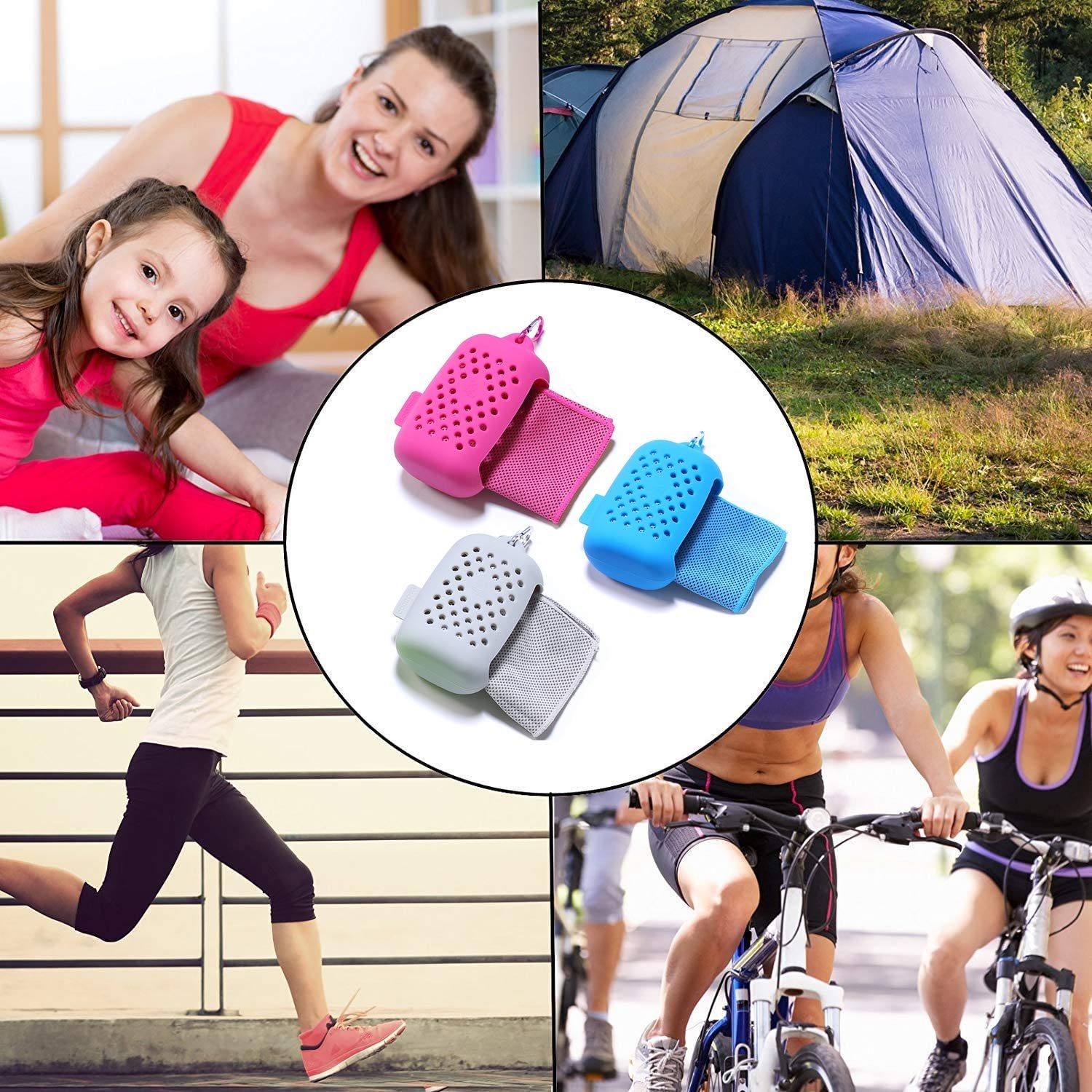 FeelGlad Sporthandtuch Kühltuch, Gym Towel für Fitness Gym Yoga and Outdoor