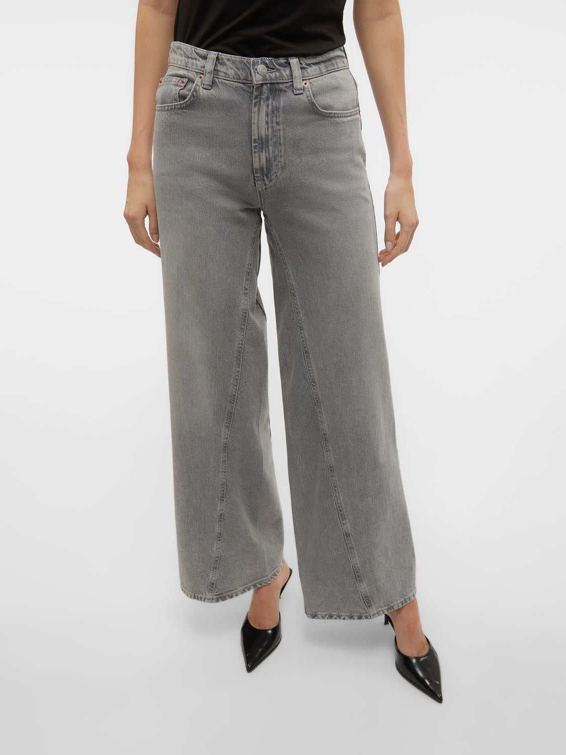 VMRAIL Mid Rise Weit geschnitten Jeans