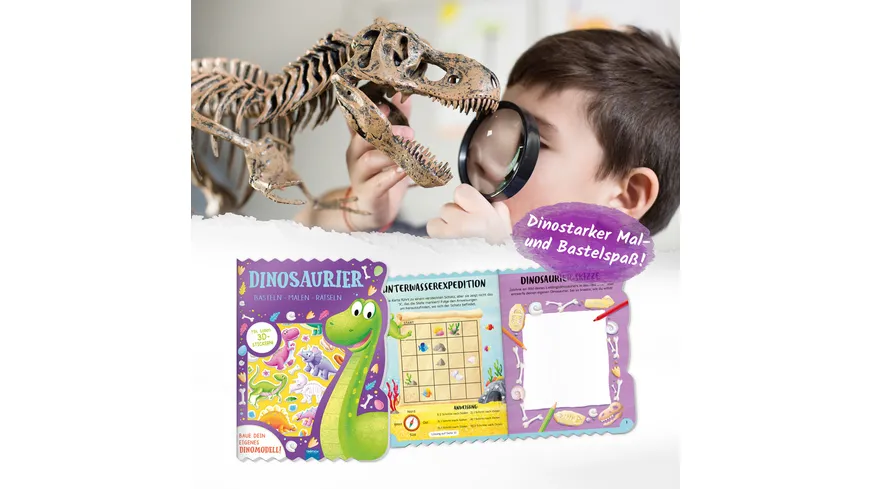 Trötsch Beschäftigungsbuch Malbuch Bastelbuch Dinosaurier
