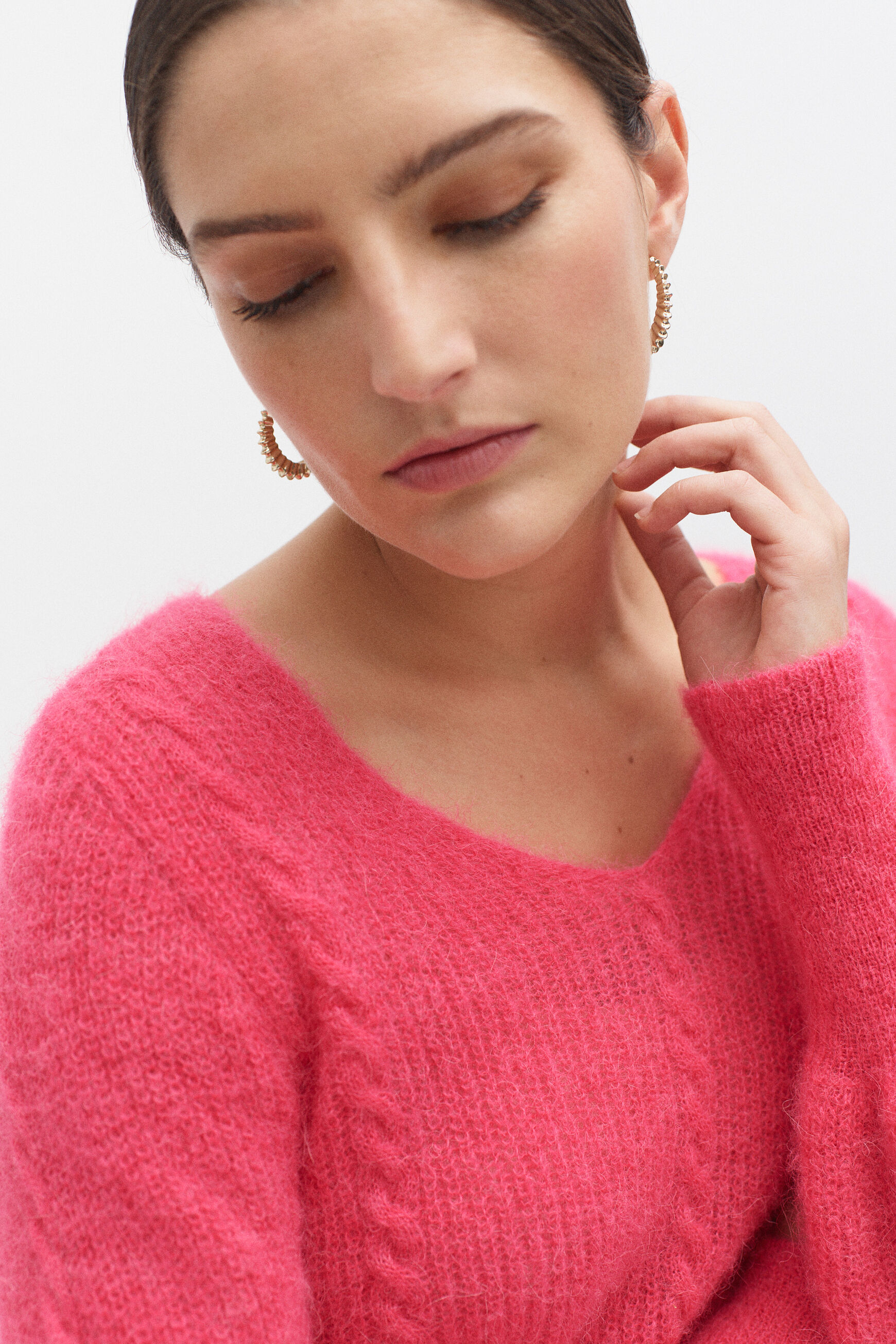 pull katerina rose fushia femme