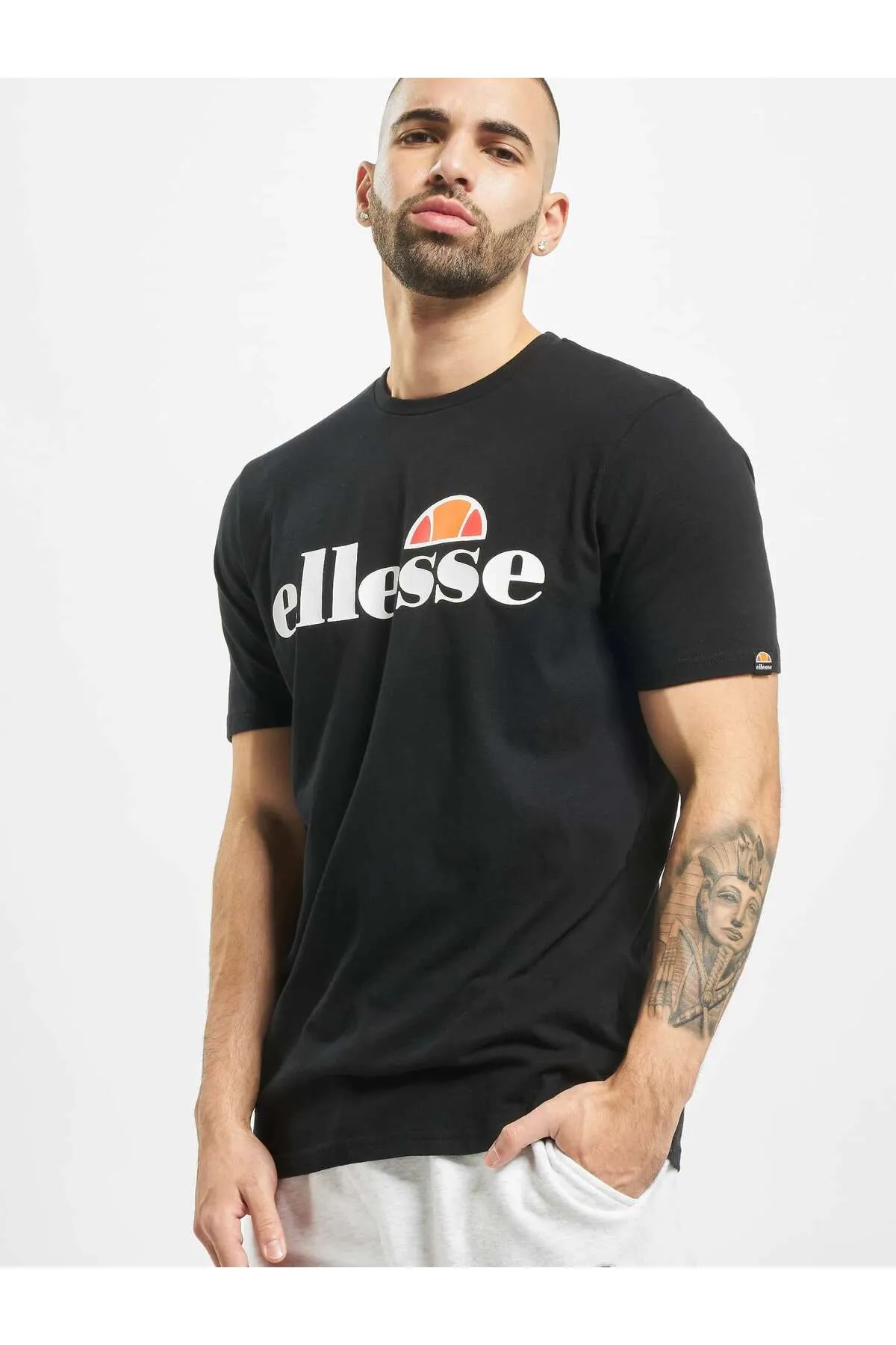 Ellesse  Herren T-Shirt SL PRADO TEE - Kurzarm, Crewneck, Rundhals, Logo-Print