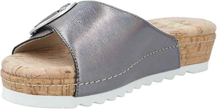 WALDLÄUFER Komfort Sandalen silber Amelie