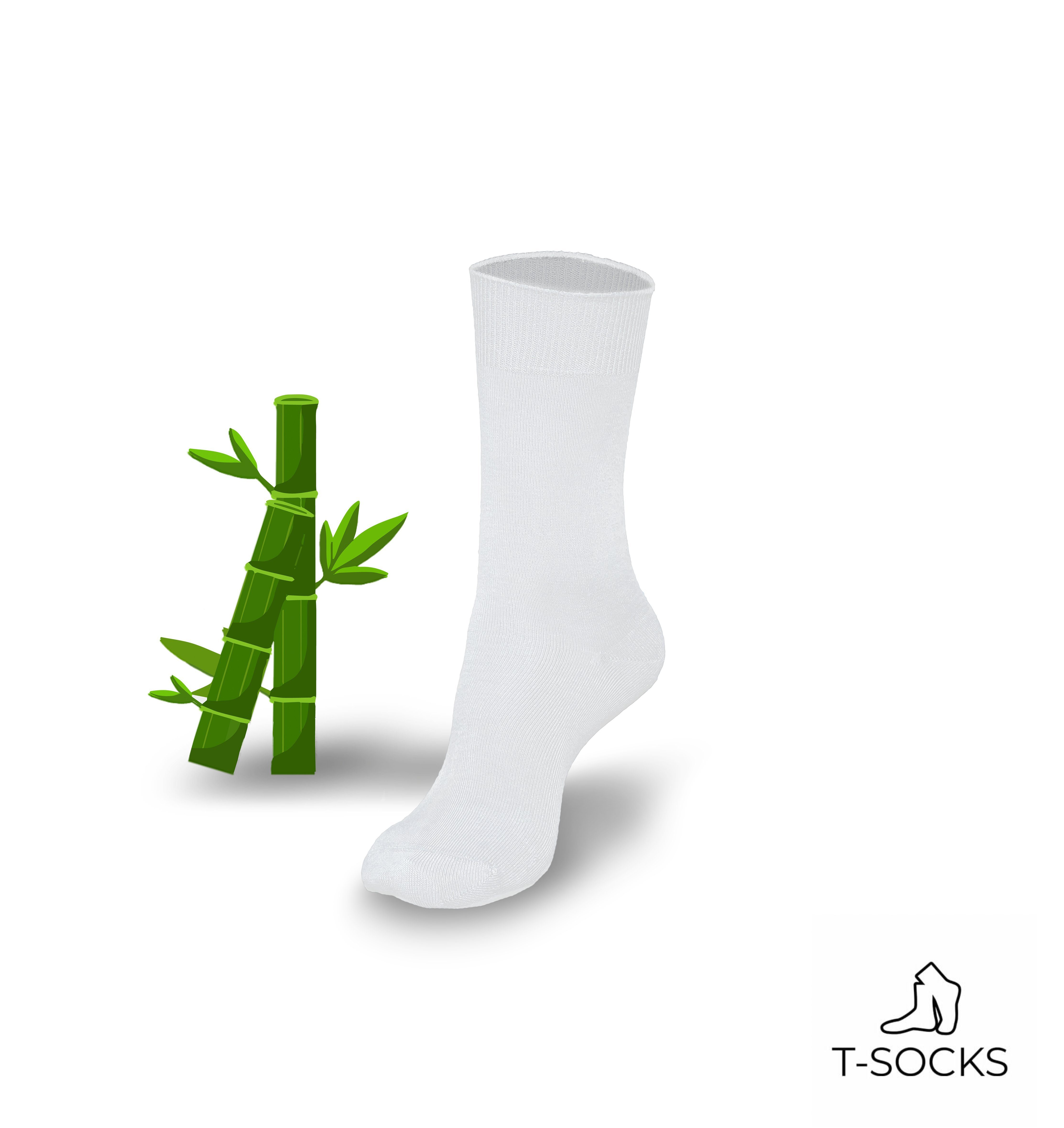 T-Socks Basicsocken Bambus-Socken 8 Paar aus Bambusviskose 80% -atmungsaktiv &anti Schweiß