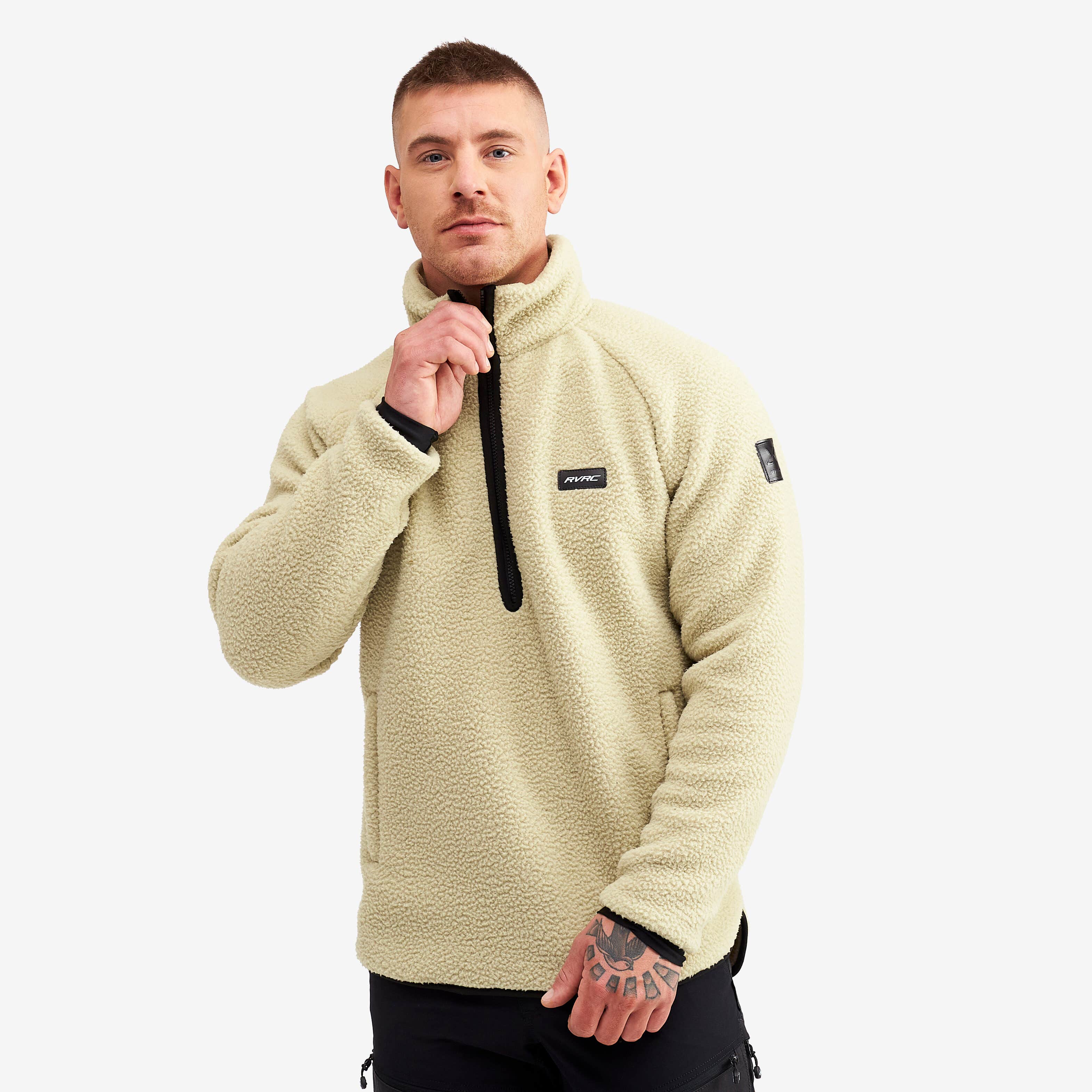 Sherpa Fleece Homme Beige Khaki